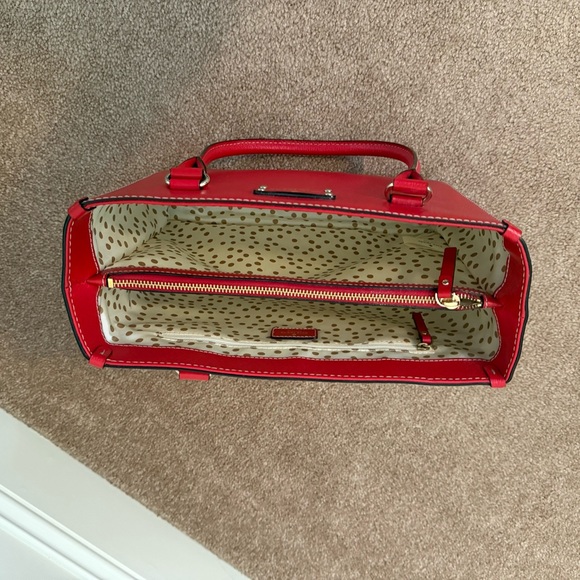 Like New Kate Spade Cherry Red Leather Satchel/Tote Purse/Pocketbook - Picture 10 of 15